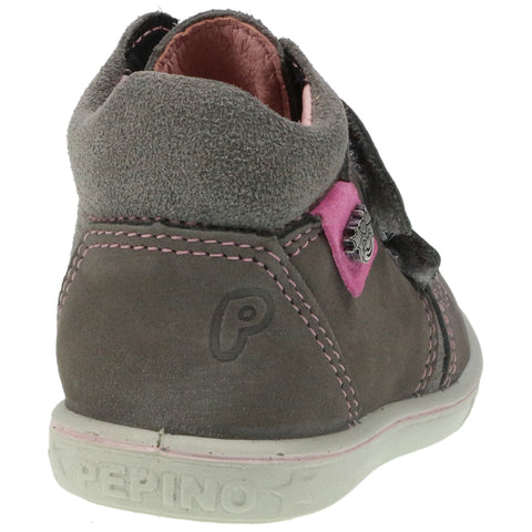 RICOSTA SYMPA-TEX Knöchelschuh JURI in grey and pink, a durable and stylish children's shoe perfect for outdoor play and exploration