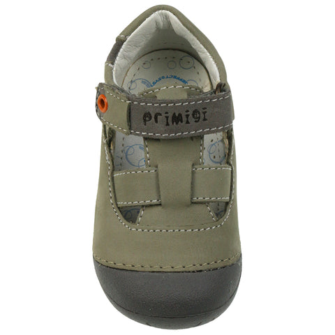 PRIMIGI PreWalker 14003 - khaki toddler shoes with flexible sole and hook-and-loop closure