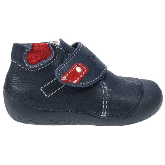 PRIMIGI PreWalker 14001 in navy and red, a high-quality, comfortable baby shoe