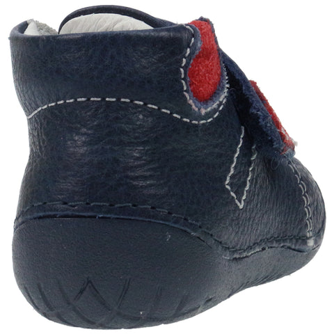 PRIMIGI PreWalker 14001 navy shoes with red accents for infants