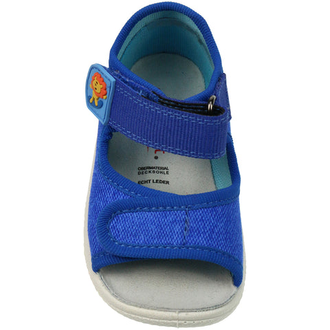Alt text: Comfortable SUPERFIT Hausschuh POLLY 294-85 royalblau slipper with soft cushioning and durable rubber sole for indoor and outdoor use