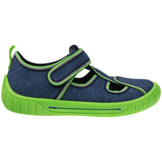 Comfortable and stylish SUPERFIT Hausschuh BILL 272-88 in blue and neongreen