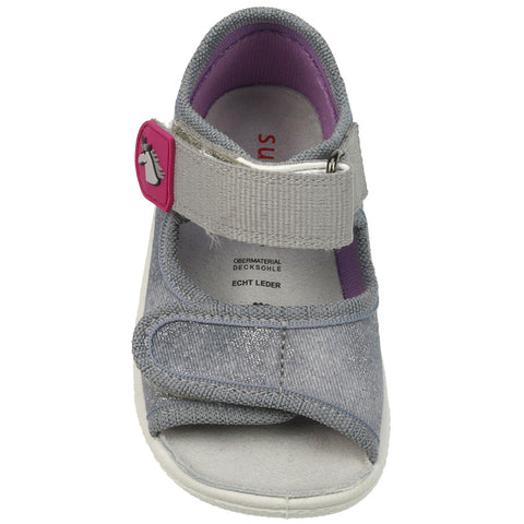 Light grey SUPERFIT Hausschuh POLLY 294-44 with glittering unicorn design