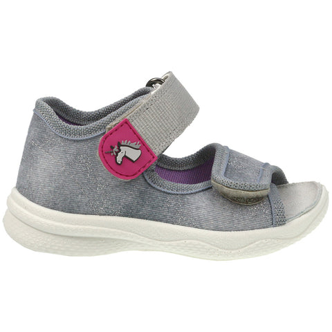 Light grey SUPERFIT Hausschuh POLLY 294-44 with glittering unicorn design
