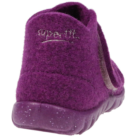 Alt text: Lilac SUPERFIT Hausschuh HAPPY 290-90 with unicorn design, perfect for cozy indoor wear