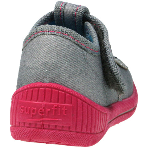 Comfortable and stylish SUPERFIT Hausschuh 263-25 in grey with cute owl design