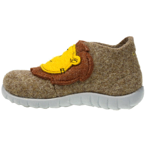 Brown SUPERFIT Hausschuh HAPPY 295-40 with Löwe design, comfortable and stylish indoor slippers for men