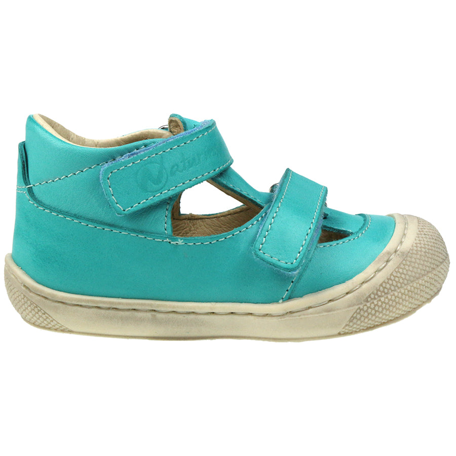 NATURINO Halbsandale PUFFY II - karibik, comfortable and stylish kids' sandal in vibrant Caribbean blue color