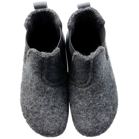 High-quality LIVING KITZBÜHEL Hüttenschuh 3064-610 - grau woolen house shoes with non-slip sole and cozy interior