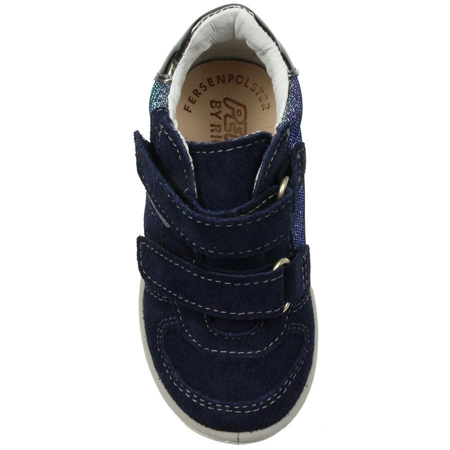 Alt text: RICOSTA SYMPA-TEX Knöchelschuh KAYA in navy with glitzer, a stylish and durable shoe for kids