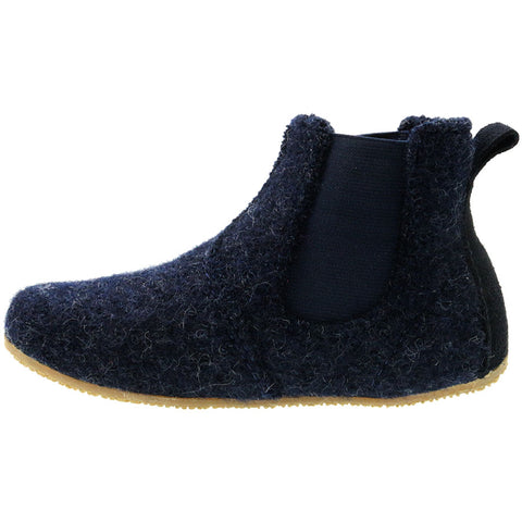 LIVING KITZBÜHEL Hüttenschuh 3064-590 - navy warm house shoe with stylish design