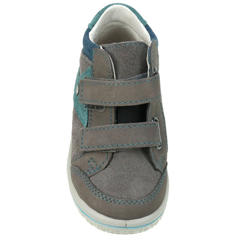 RICOSTA SYMPA-TEX Knöchelschuh KIMO - grau - petrol: High-quality children's ankle shoe in grey and petrol color combination