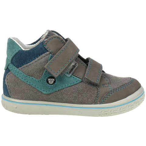 RICOSTA SYMPA-TEX Knöchelschuh KIMO in grau and petrol colors, a high-quality and stylish footwear option for boys