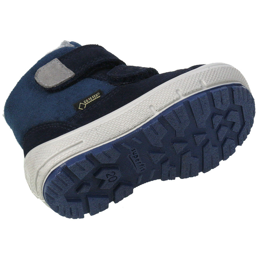  SUPERFIT GORE-TEX Knöchelschuh 308-80 in navy blue, back view with laces