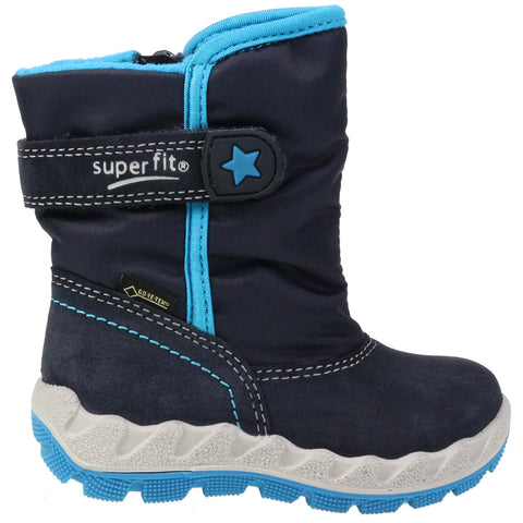 A pair of waterproof SUPERFIT GORE-TEX Stiefel 012-80 in navy blue color
