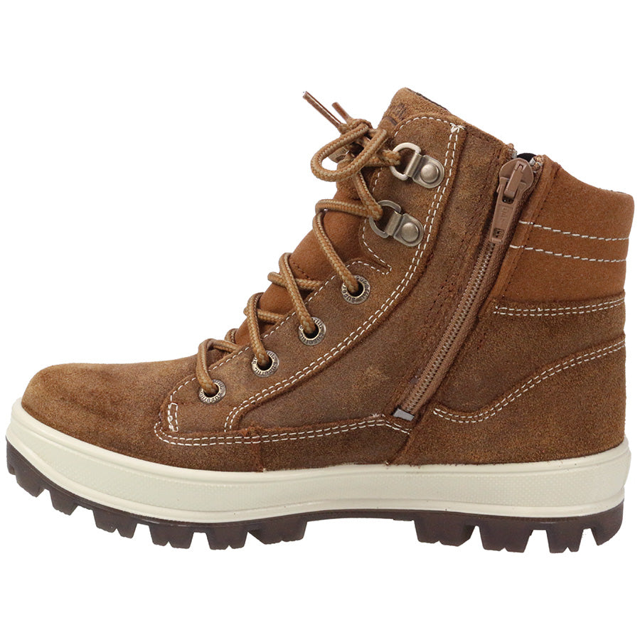 Alt text: Brown SUPERFIT GORE-TEX Knöchelschuh TEDD 473-30, a waterproof ankle shoe with durable traction outsole