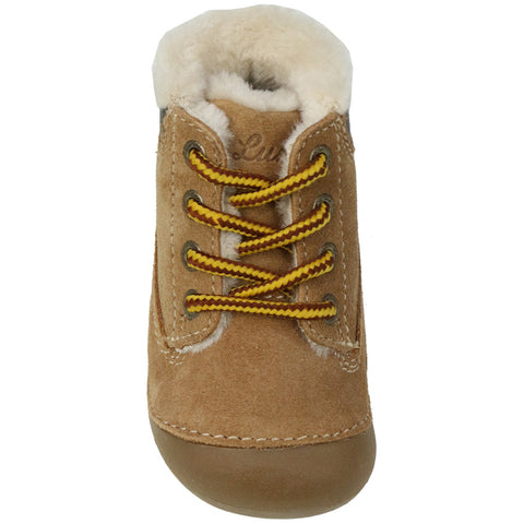 A cozy and stylish camel-colored LURCHI PreWalker FERDI gefüttert 13977-27 shoe for kids