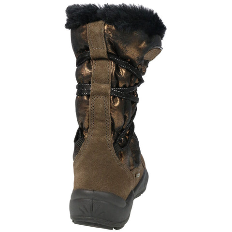 A close-up image of the PRIMIGI GORE-TEX Stiefel 23880 in brown metallic, showcasing its durable and waterproof design for stylish and practical use in all weather conditions