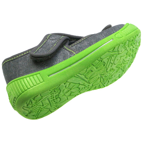 Comfortable and stylish SUPERFIT Hausschuh BULLY 263-20 in grey and green, featuring a cute dog design for ultimate coziness at home