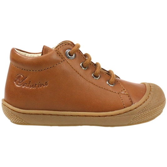 NATURINO Halbschuh COCOON IV in cognac color with lace-up closure