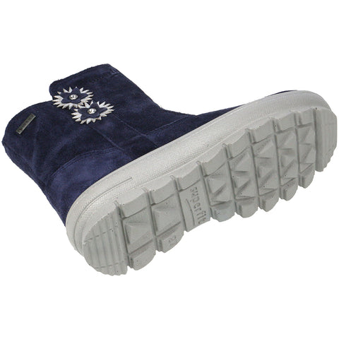 High-performance SUPERFIT GORE-TEX FLAVIA 9219-80 boots in dark blue and silver colorway