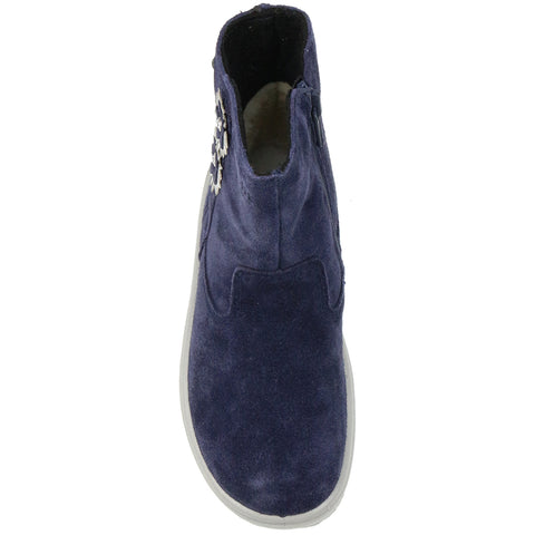 Alt text: High-performance SUPERFIT GORE-TEX Stiefel FLAVIA 9219-80 in dark blue with silver accents, designed for ultimate durability and weather protection