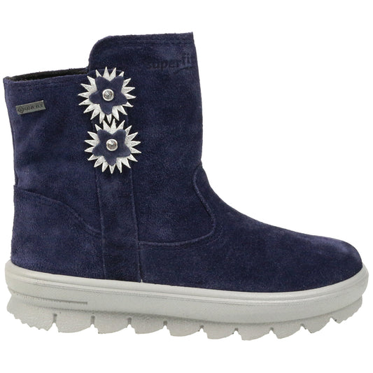 Women's SUPERFIT GORE-TEX Flavia 9219-80 dark blue and silver boots for ultimate weatherproof protection and stylish design