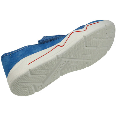 Super comfortable and stylish blue 'SUPERFIT Hausschuh BENNY 298-8010' with a Viking ship design