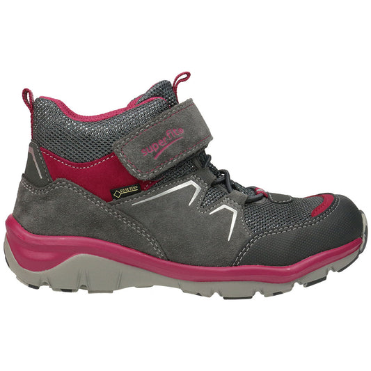 Grey and magenta SUPERFIT GORE-TEX ankle shoe, perfect for sports and outdoor activities, style 9243-21