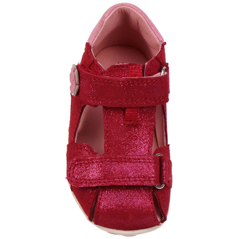 Women's SUPERFIT Halbsandale FANNI 040-50 in beere and rosa with glitzer accents, perfect for summer outings and casual wear