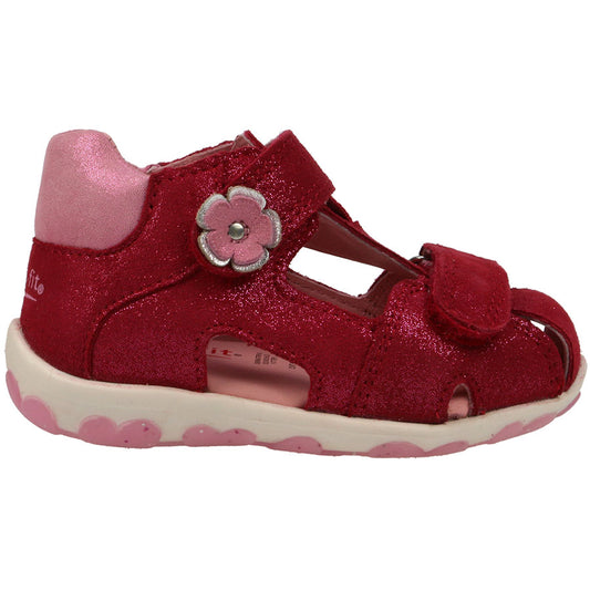 Glittery beere and rosa SUPERFIT Halbsandale FANNI 040-50, perfect for summer