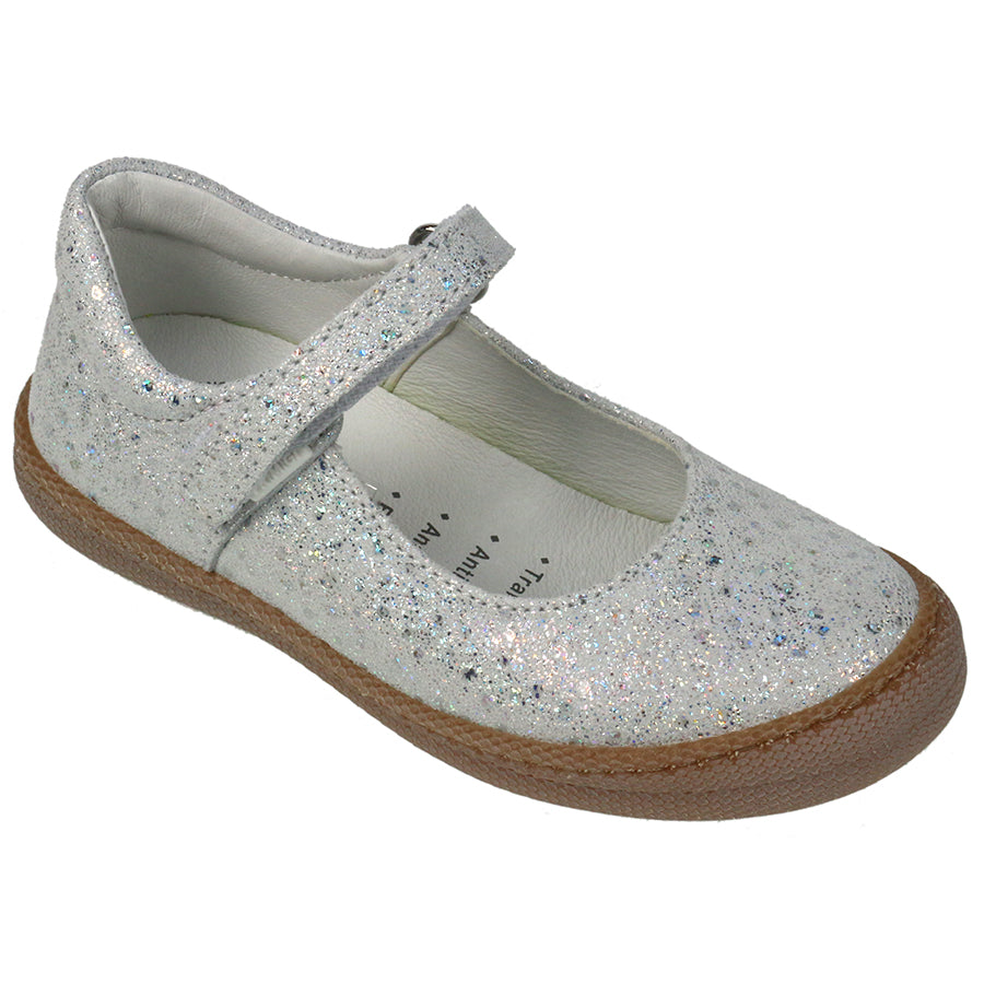 PRIMIGI Ballerina 74175 in silber with Pünktchen pattern, a stylish and versatile shoe for girls