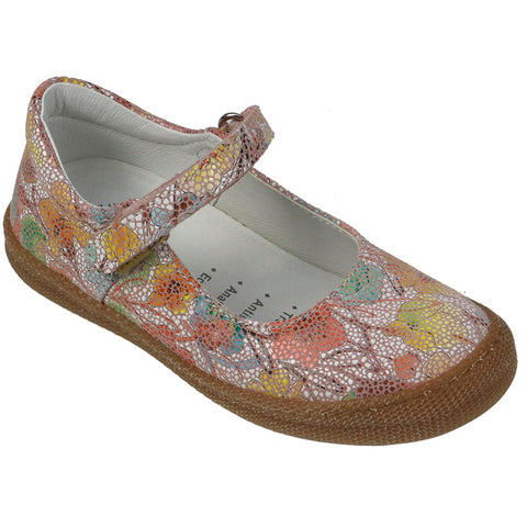 A pair of PRIMIGI Ballerina 74175 shoes in a floral mosaic pattern