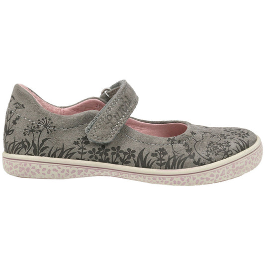 A pair of LURCHI Ballerina TATTI 15282-25 in grey and pink, a stylish and comfortable option for young girls
