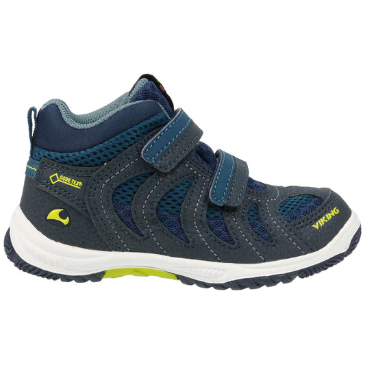 High-performance VIKING GORE-TEX Knöchelschuh CASCADE II MID GTX in navy, petrol, and lime for ultimate outdoor protection and style