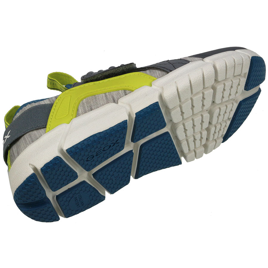 Youth GEOX Halbschuh FLEXYPER J929BD in grey, neon yellow, and petrol