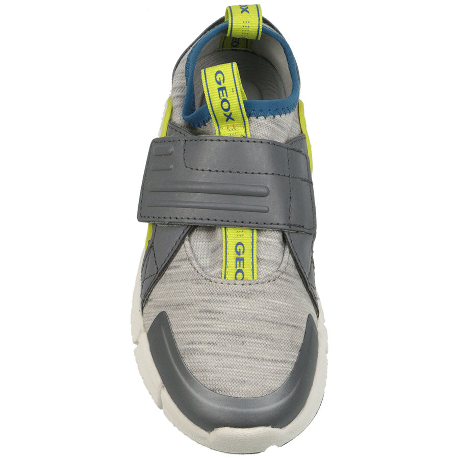 GEOX Halbschuh with grey, neon yellow, and petrol colors