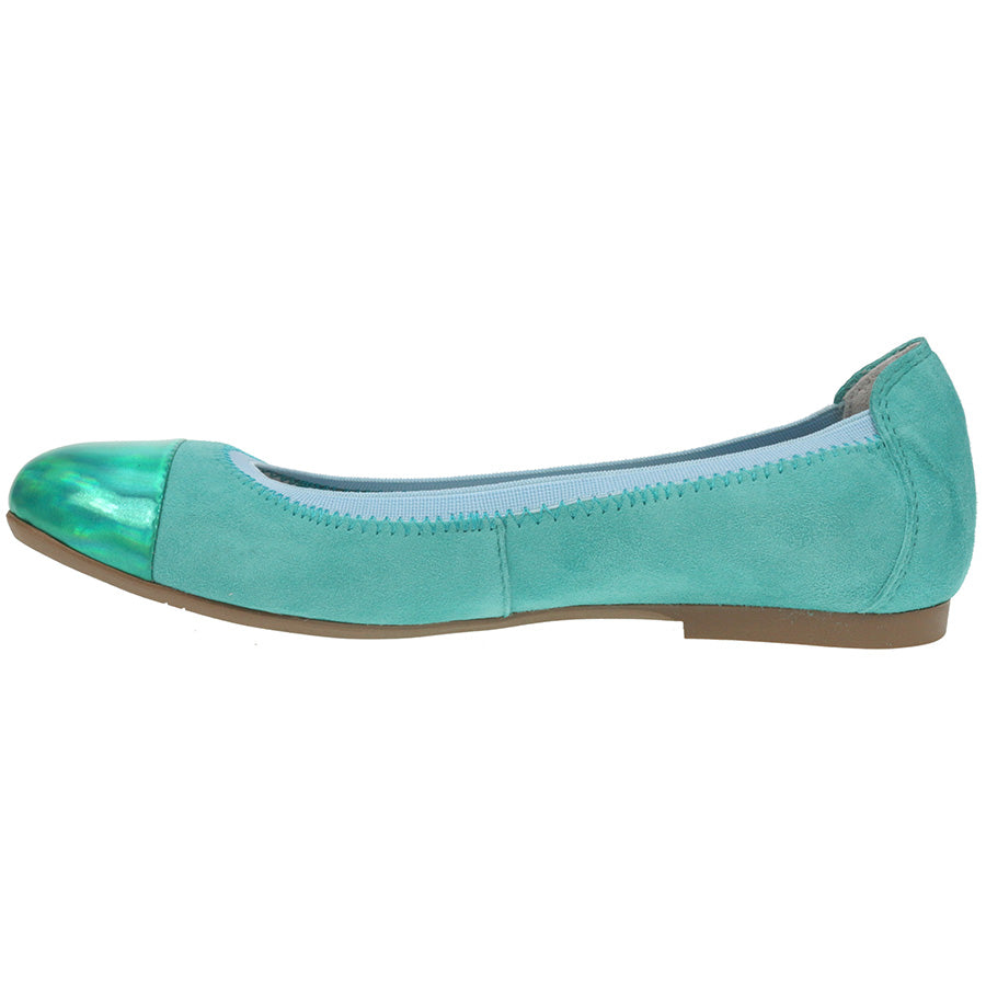 ACEBO'S Ballerina 9012 - türkis, elegant turquoise ballet flats for women