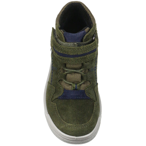 Close-up image of SUPERFIT GORE-TEX Knöchelschuh EARTH 9059-70 in tanne color, featuring durable and waterproof material for outdoor activities
