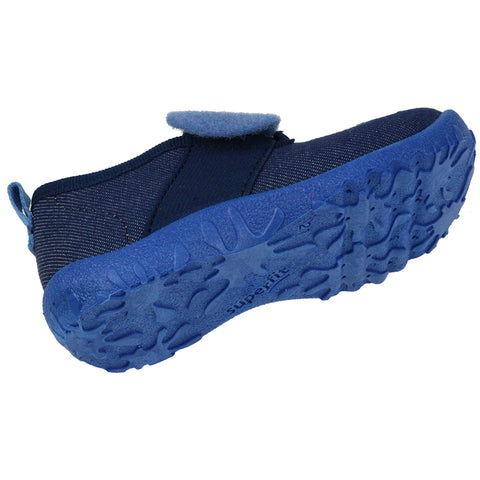 Comfortable and stylish SUPERFIT Hausschuh SOTTY 9257-80 in dark blue color with cute mouse design