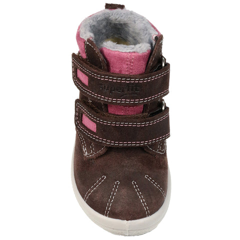 Stylish and durable SUPERFIT GORE-TEX Knöchelschuh GROOVY 6308-85 in schoko and rosa colors for active kids