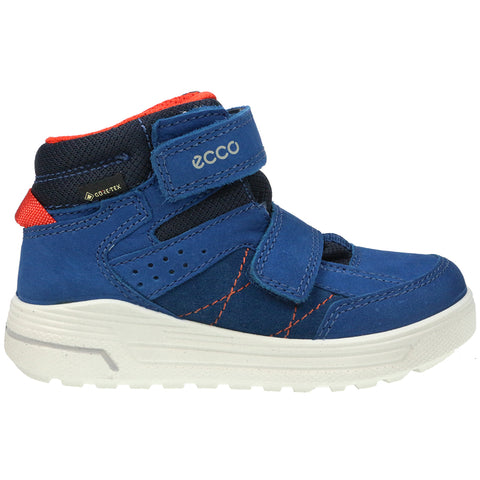 High-quality ECCO GORE-TEX Knöchelschuh URBAN 722192-51290 in ocean blue and orange color, perfect for outdoor activities and urban adventures