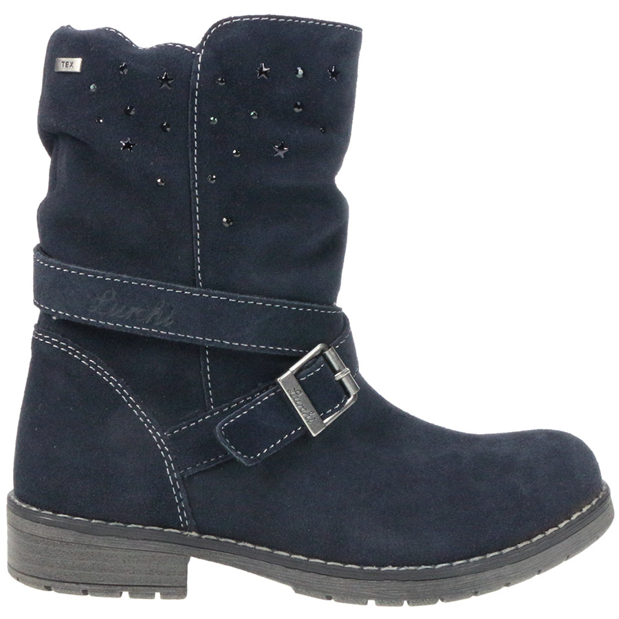 LURCHI TEX Stiefel LOLLY 17029-42 - navy children's waterproof boots with fun design and secure fit for outdoor activities