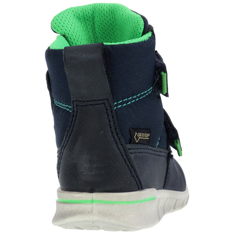 Side view of ECCO GORE-TEX Knöchelschuh FIRST 754131-50595 with neon green accents