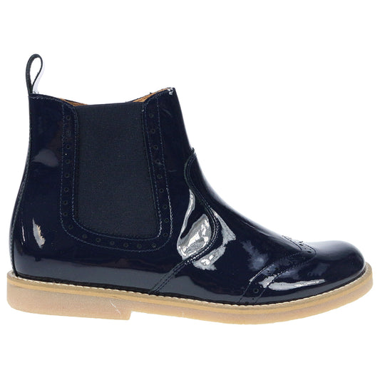 Stylish FRODDO Stiefelette G3160100-11 in dark blue patent leather finish