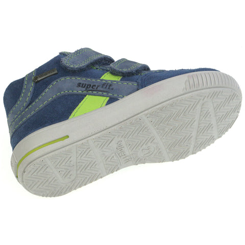 High-performance SUPERFIT GORE-TEX ankle shoe in blue and green color