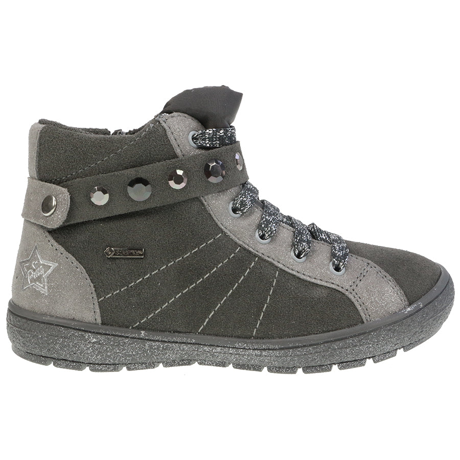 PRIMIGI GORE-TEX Knöchelschuh VENERE in grau und silber, seitlicher Blickwinkel