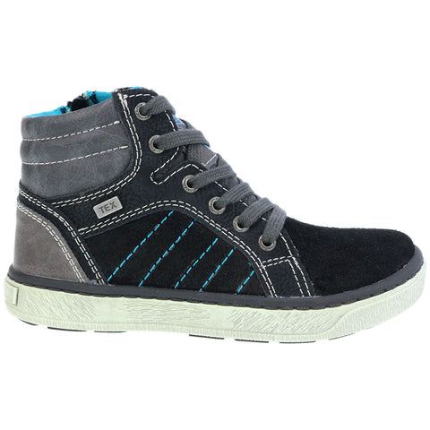 Grey and black LURCHI Tex ankle shoe 18360-21 with comfortable fit and stylish design for kids