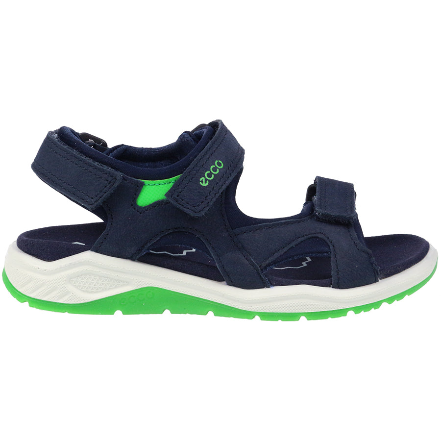 ECCO Sandale X-TRINSIC 710622-02303 in navy blue color with green accents for outdoor activities and casual wear