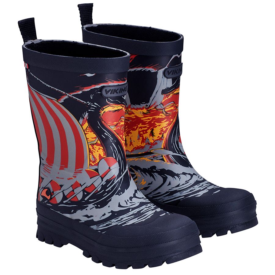 High-quality VIKING Gummistiefel JOLLY WOLF - navy - Wikingerschiff rubber boots with durable construction